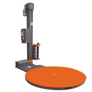 Ovinovací stroj s váhou a tlačiarňou SMARTWRAP X2 s otočným stolom a vozíkom fólie